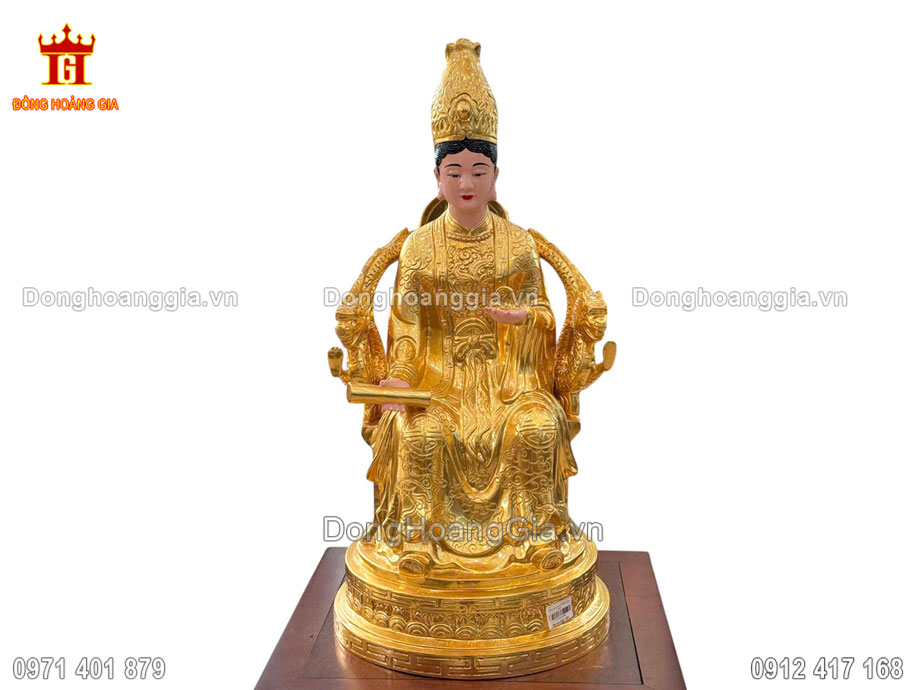 Tượng Mẫu Cửu Trùng Thiên mạ vàng 24K là dòng sản phẩm cao cấp nhất